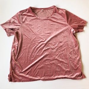 Old Navy pink velvet tshirt